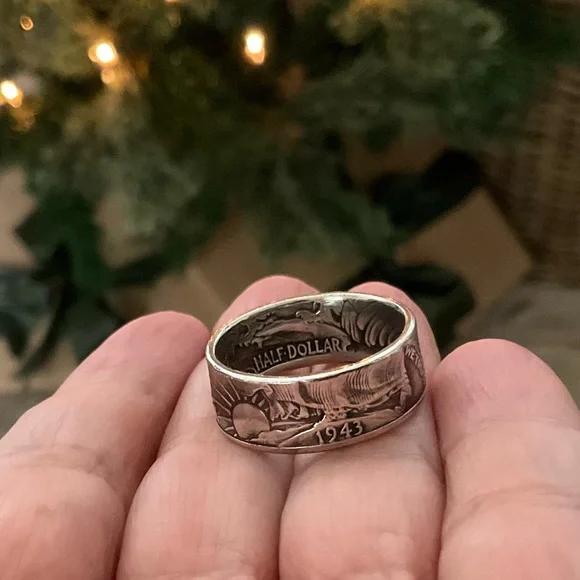 Silver 90% Coin Rings Bundle 2x Continental Silver